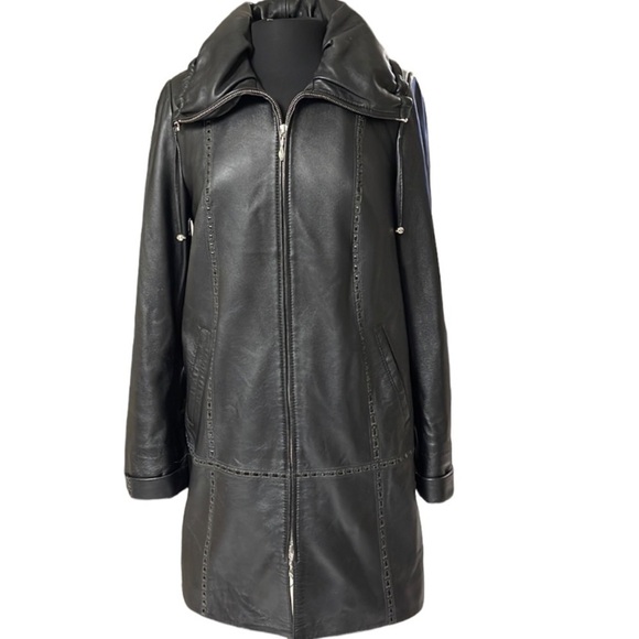 DERI Sarayi women’s NoellaThree-quarter length luxury leather jacket - Picture 2 of 8